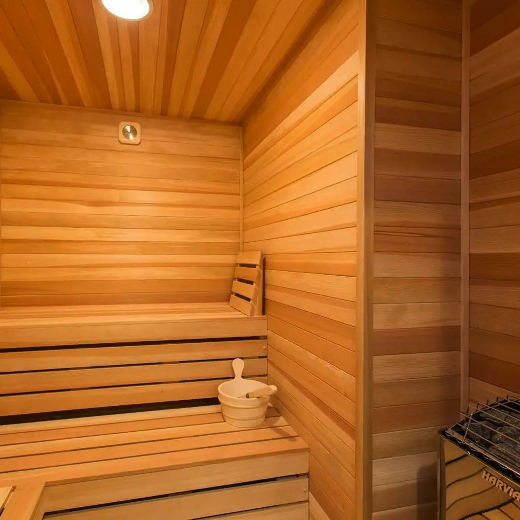 Custom Indoor Sauna Room - 6' x 9' x 8' - Finnish Sauna Builders